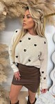 HARTJES LEOPARD PRINT SWEAT AM789 TAUPE
