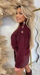 LUXURY BUTTON SWEAT P087 BORDEAUX