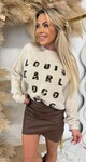 LOUIS LEOPARD TEKST SWEAT AM786 TAUPE