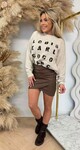 LOUIS LEOPARD TEKST SWEAT AM786 TAUPE