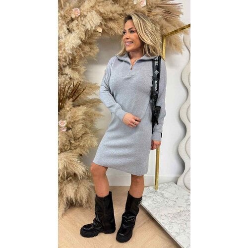 KAYLLA ZIPPER DRESS 5644 GREY