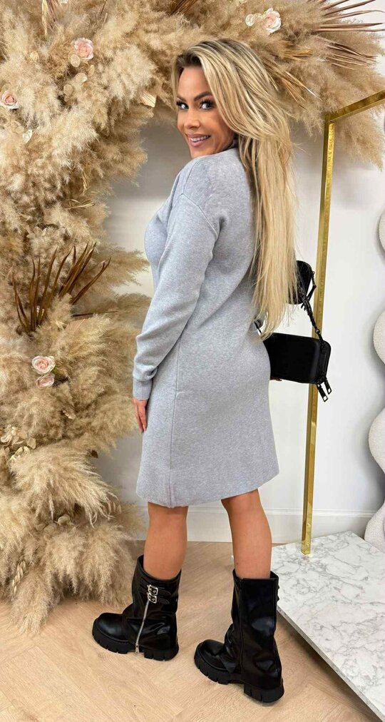 KAYLLA ZIPPER DRESS 5644 GREY