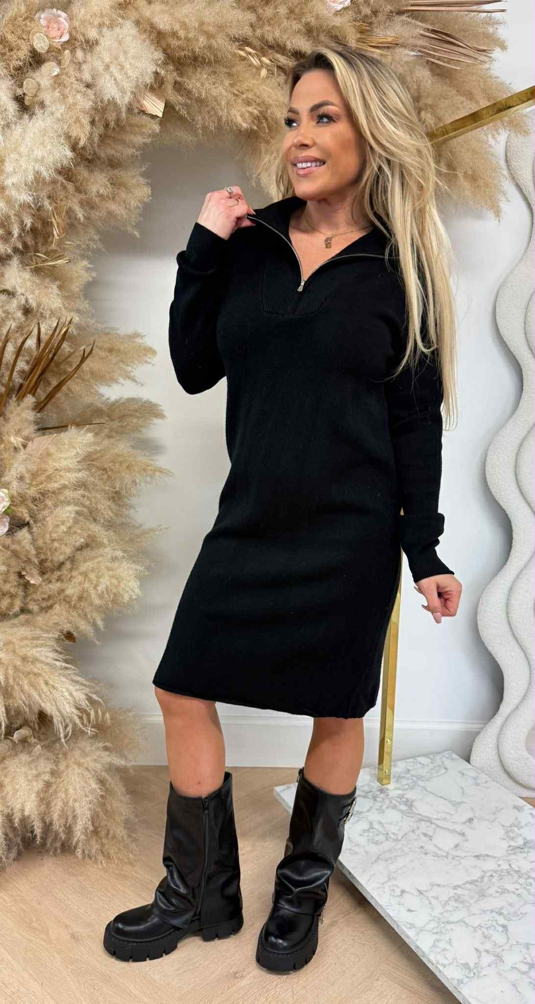 KAYLLA ZIPPER DRESS 5644 BLACK