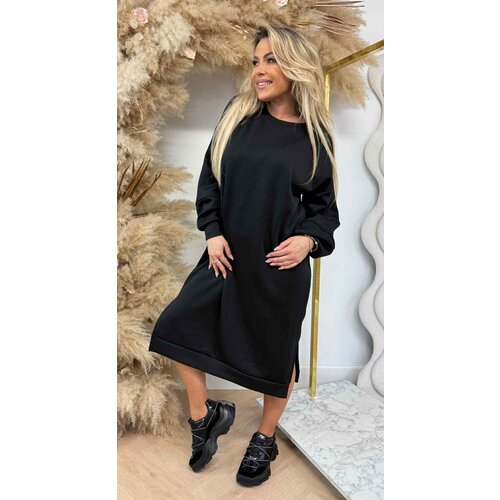 SPLITJES SWEATDRESS BLACK