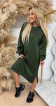 SPLITJES SWEATDRESS ARMYGREEN SPLITJES SWEATDRESS ARMYGREEN