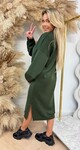 SPLITJES SWEATDRESS ARMYGREEN SPLITJES SWEATDRESS ARMYGREEN