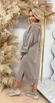 SPLITJES SWEATDRESS TAUPE SPLITJES SWEATDRESS TAUPE