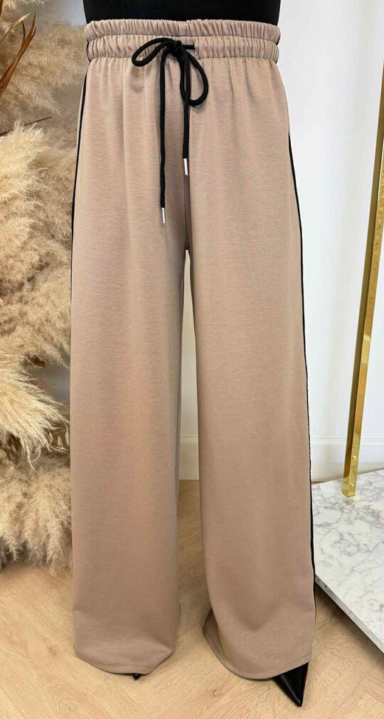 STRAIGHT IN STRIPE PANTS TAUPE STRAIGHT IN STRIPE PANTS TAUPE