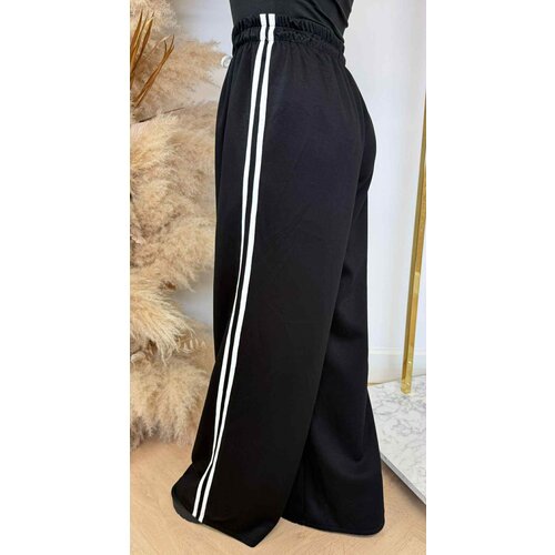 STRAIGHT IN STRIPE PANTS BLACK STRAIGHT IN STRIPE PANTS BLACK