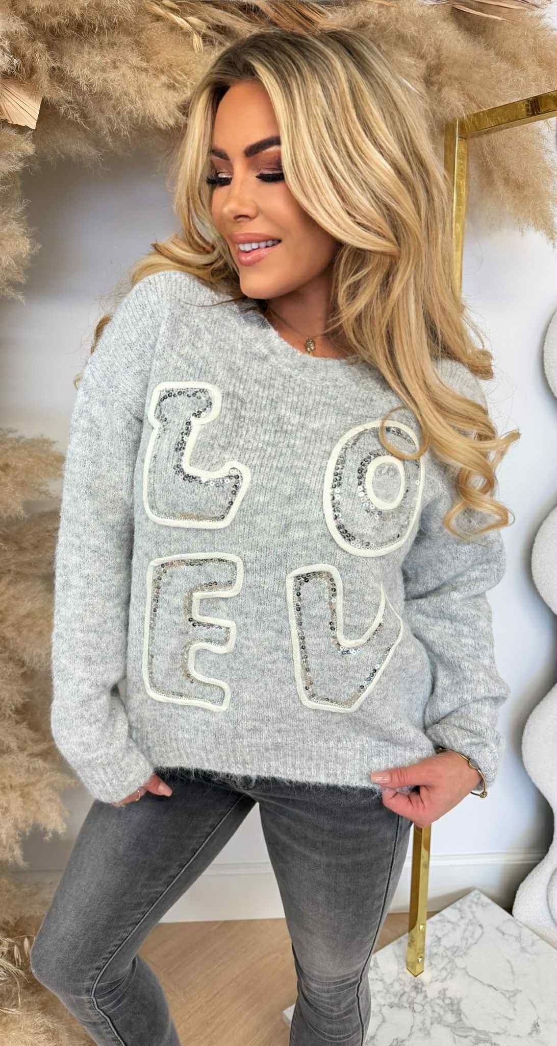 ACTIE LOVE SWEAT 381227 GREY