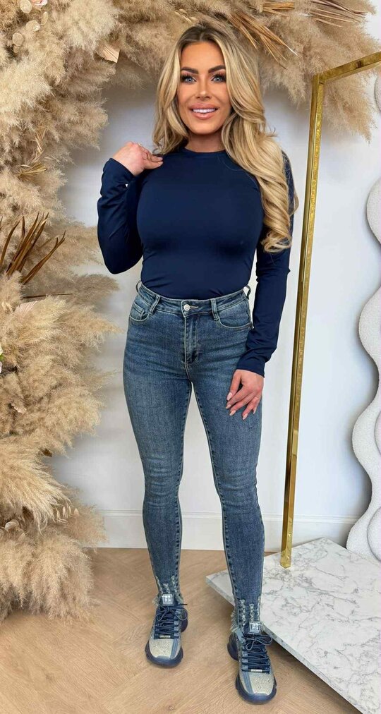 BASIC LONG SLEEVE TEE NAVY BASIC LONG SLEEVE TEE NAVY