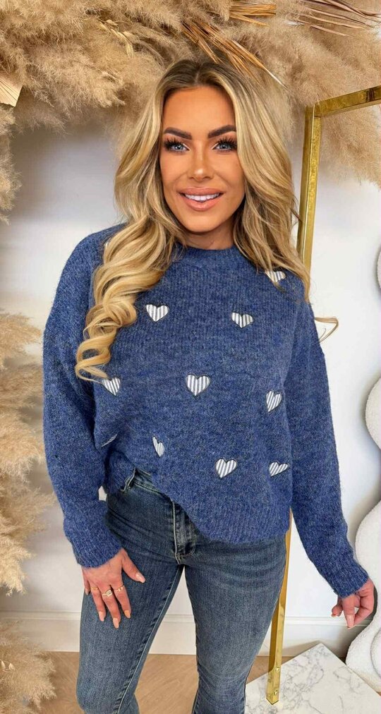 HARTJES STRIPE SWEAT 7981 NAVY