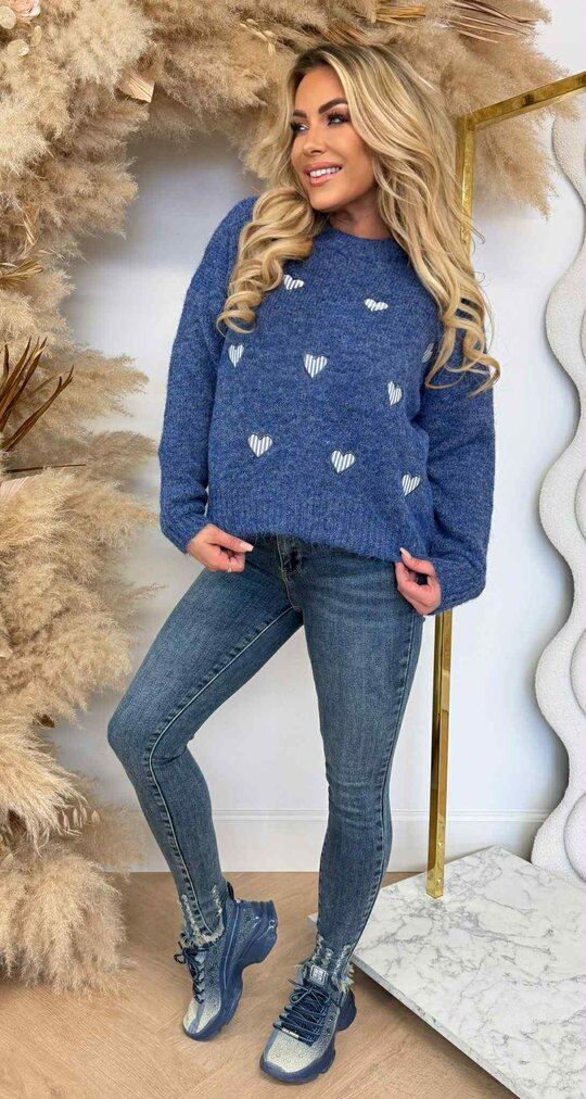 HARTJES STRIPE SWEAT 7981 NAVY