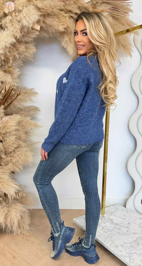 HARTJES STRIPE SWEAT 7981 NAVY