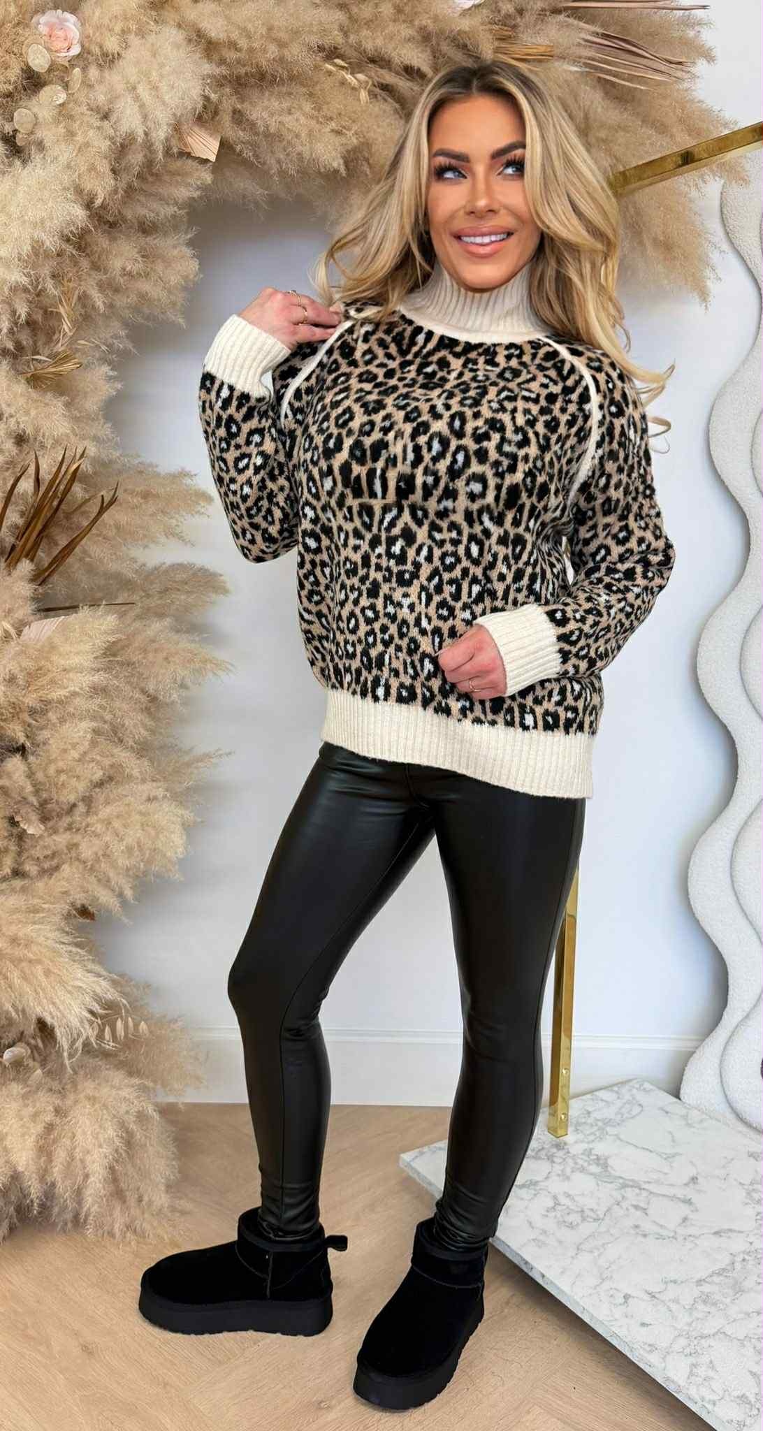 LEOPRAD TURTLE NECK SWEAT PK328 BEIGE LEOPRAD TURTLE NECK SWEAT PK328 BEIGE