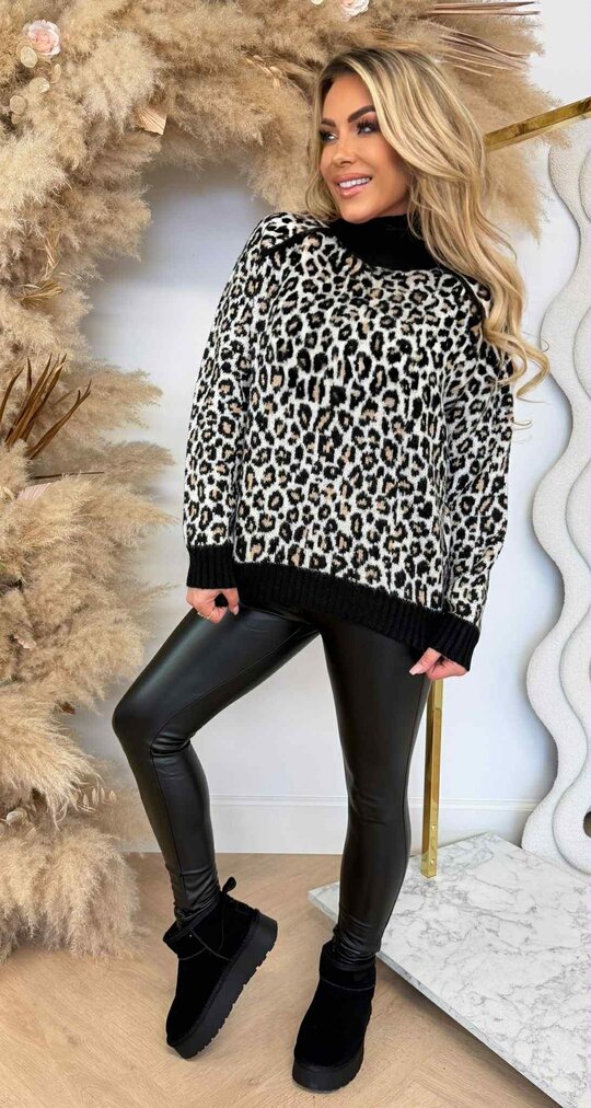 LEOPRAD TURTLE NECK SWEAT PK328 BLACK LEOPRAD TURTLE NECK SWEAT PK328 BLACK