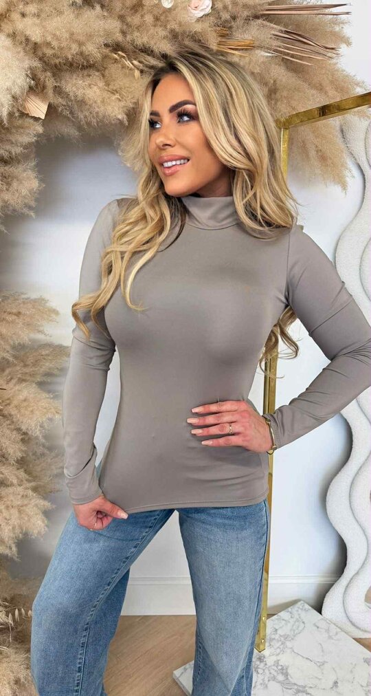 KOL BASIC LONG SLEEVE TAUPE KOL BASIC LONG SLEEVE TAUPE