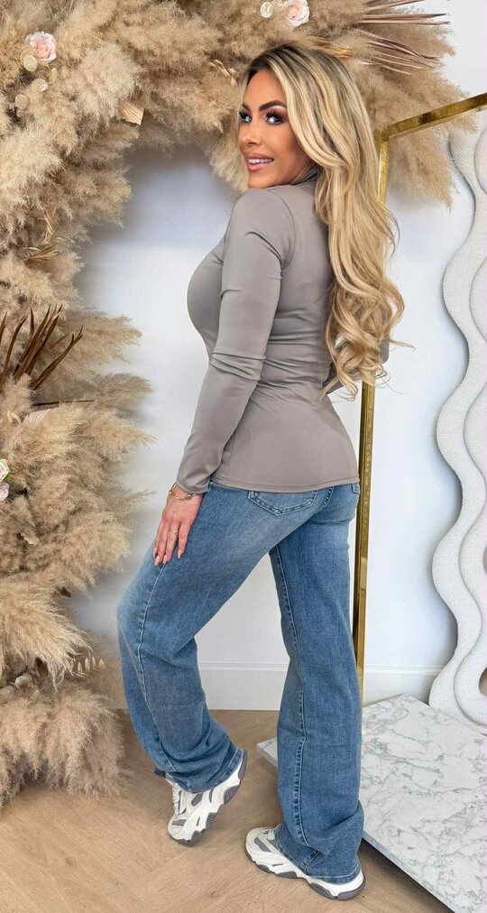 KOL BASIC LONG SLEEVE TAUPE KOL BASIC LONG SLEEVE TAUPE