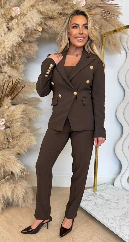 STACY BLAZER V195 COFFEE