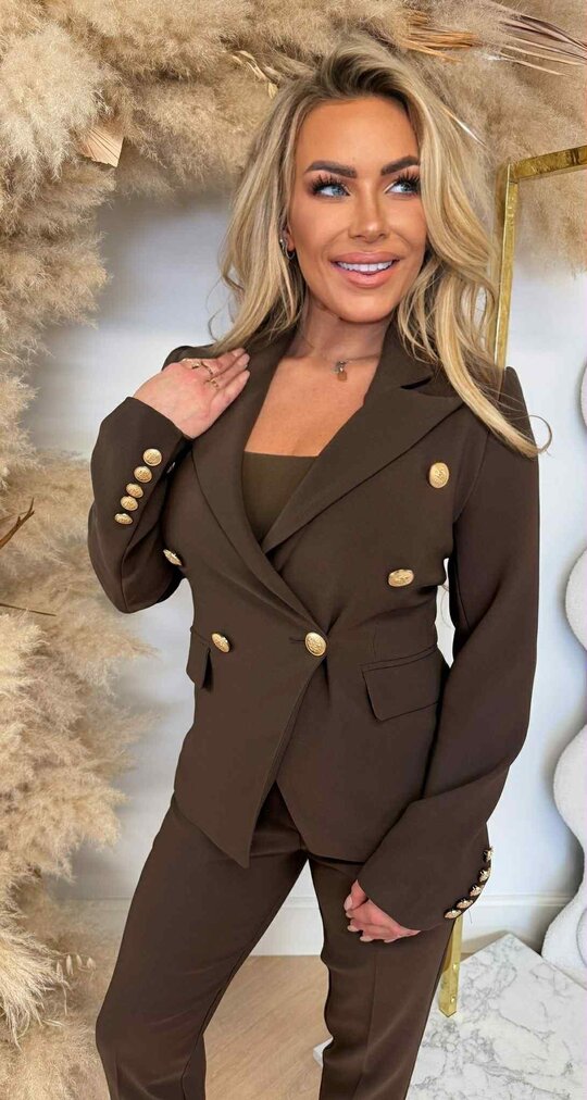 STACY BLAZER V195 COFFEE