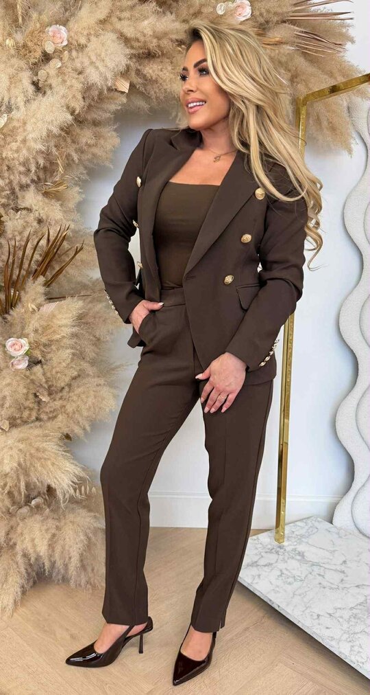 STACY BLAZER V195 COFFEE