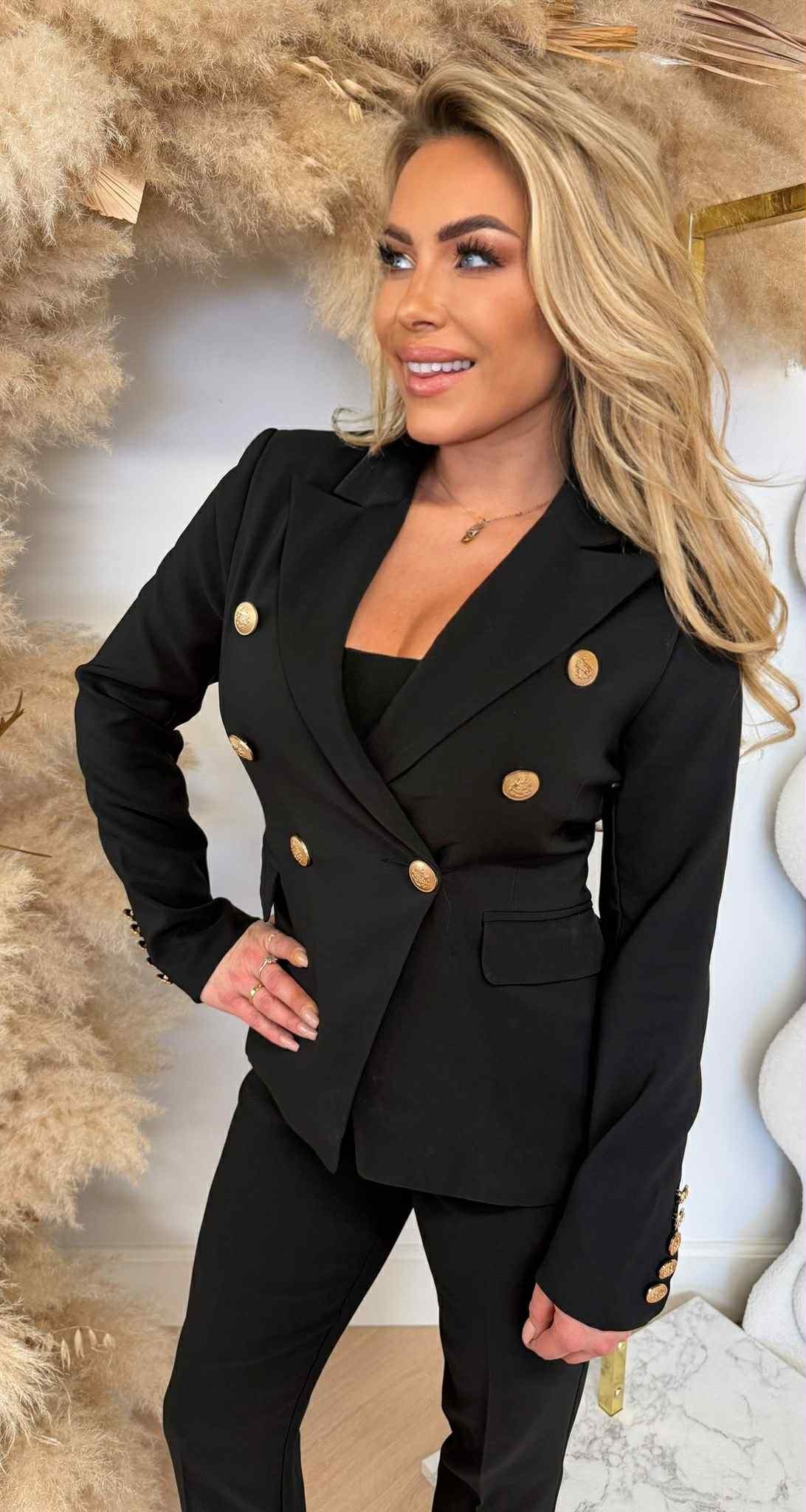STACY BLAZER V195 BLACK