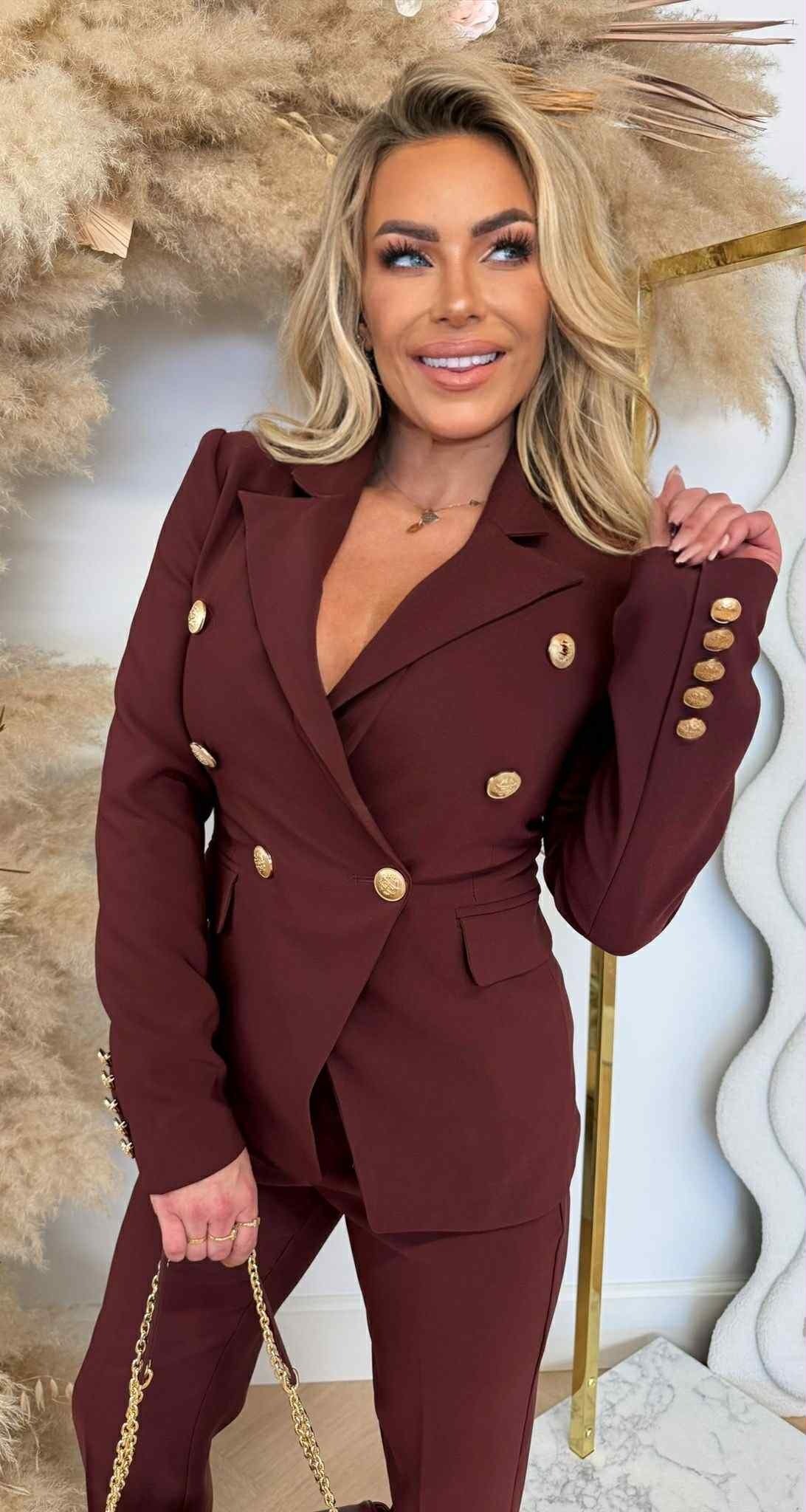 STACY BLAZER V195 BORDEAUX