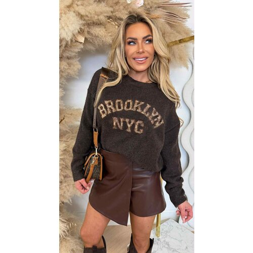 BROOKLYN GUC PRINT SWEAT 948 CHOCO BROOKLYN GUC PRINT SWEAT 948 CHOCO