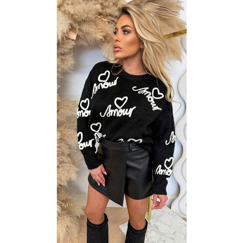 AMOUR LOVE SWEATER AM648 BLACK AMOUR LOVE SWEATER AM648 BLACK