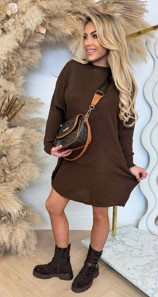 OVERSIZED RIBBEL TRUI CHOCO