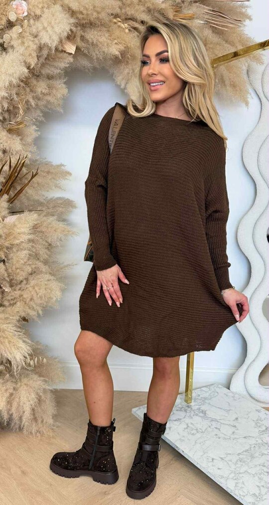 OVERSIZED RIBBEL TRUI CHOCO