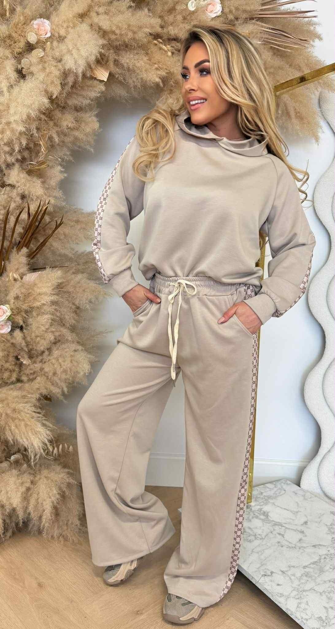 HOODIE LOGO SETJE BEIGE