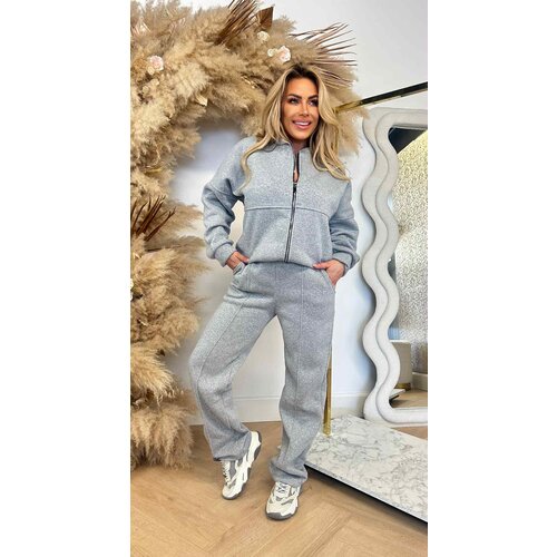 COZY ZIP FLEECE SET GREY COZY ZIP FLEECE SET GREY