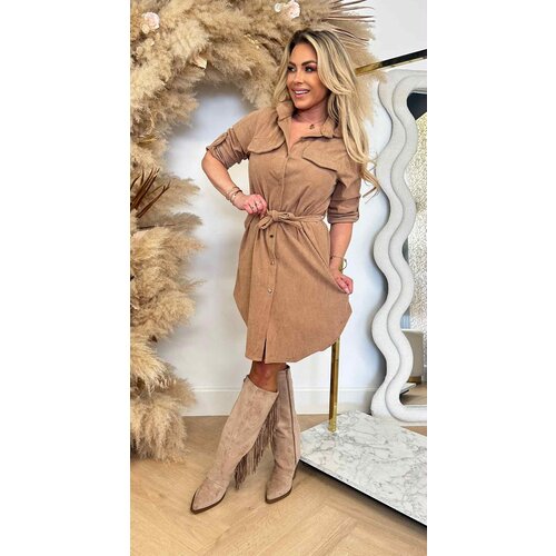 CORDUROY LUS DRESS BEIGE