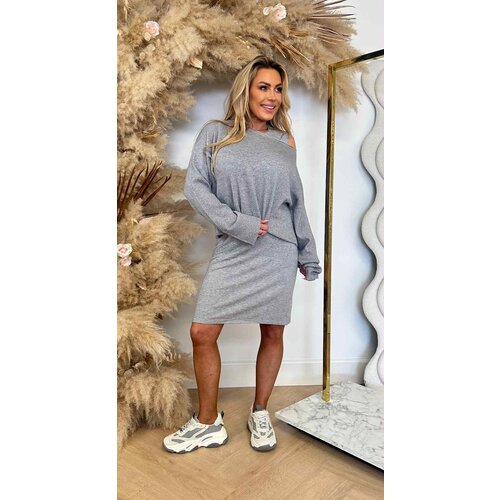 FLAIR MOUW SWEAT + DRESS 5598 GREY