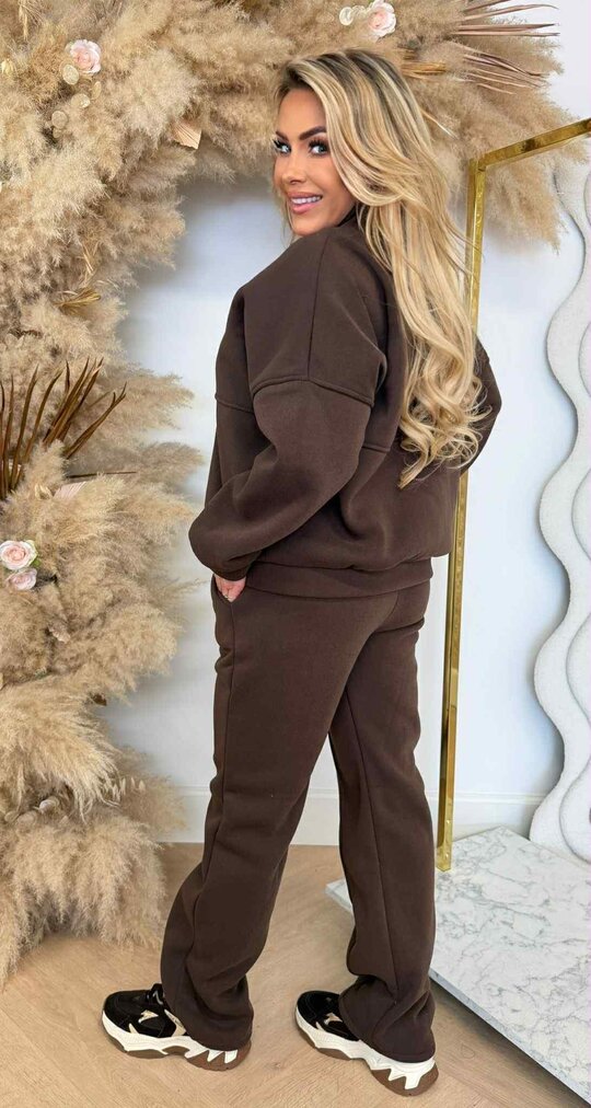 COZY ZIP FLEECE SET CHOCO COZY ZIP FLEECE SET CHOCO