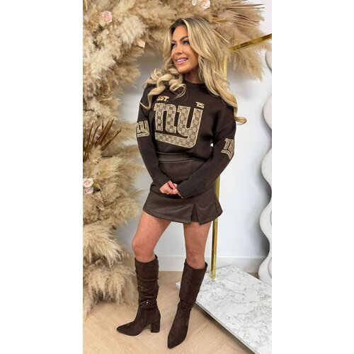 NY GUC PRINT SWEAT AM766 CHOCO NY GUC PRINT SWEAT AM766 CHOCO