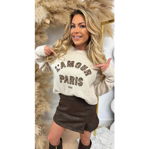 L'AMOUR PARIS GUC PRINT SWEAT 952 BEIGE L'AMOUR PARIS GUC PRINT SWEAT 952 BEIGE
