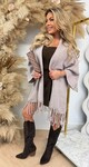 STUDIO FRINGE VEST TAUPE