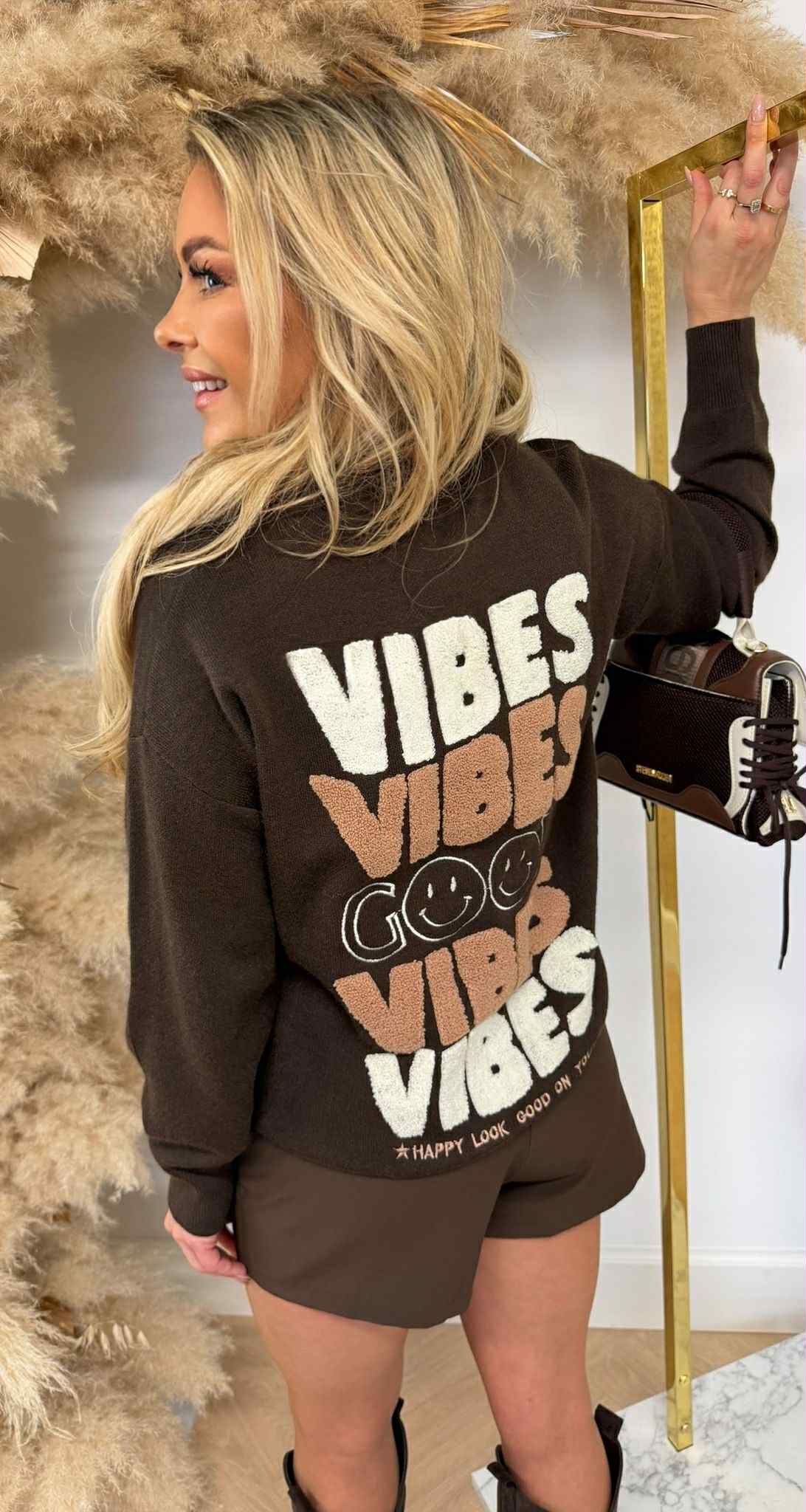 VIBES SWEAT AM816 CHOCO VIBES SWEAT AM816 CHOCO
