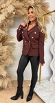 LUXURY V BUTTON BLAZER 5661 BORDEAUX LUXURY V BUTTON BLAZER 5661 BORDEAUX
