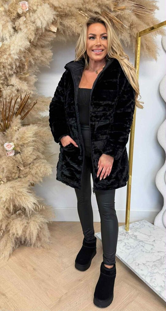 REVERSIBLE PUFFER WINTERJACKET 2703 BLACK REVERSIBLE PUFFER WINTERJACKET 2703 BLACK