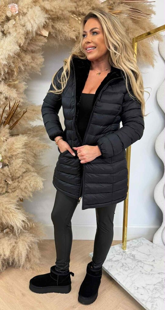 REVERSIBLE PUFFER WINTERJACKET 2703 BLACK REVERSIBLE PUFFER WINTERJACKET 2703 BLACK