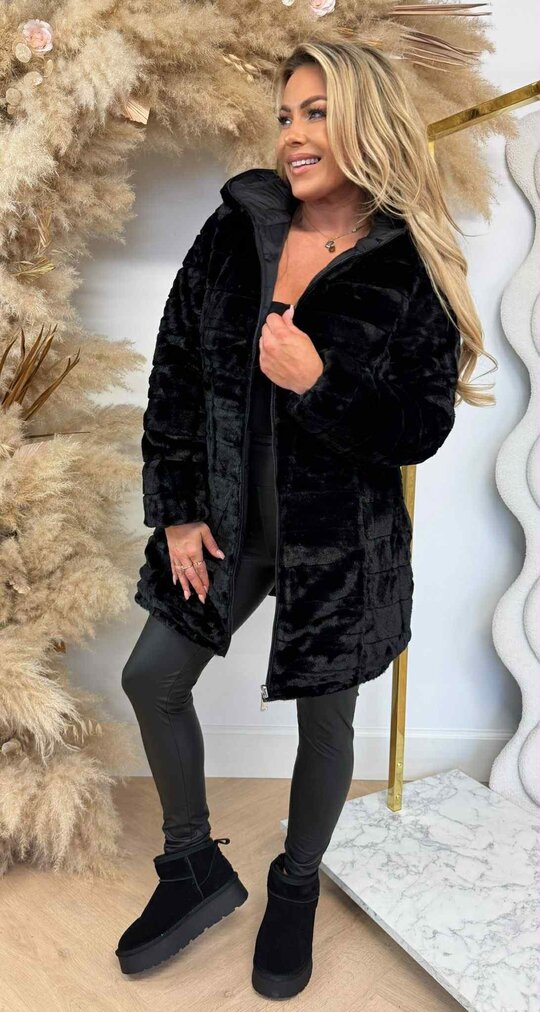 REVERSIBLE PUFFER WINTERJACKET 2703 BLACK REVERSIBLE PUFFER WINTERJACKET 2703 BLACK