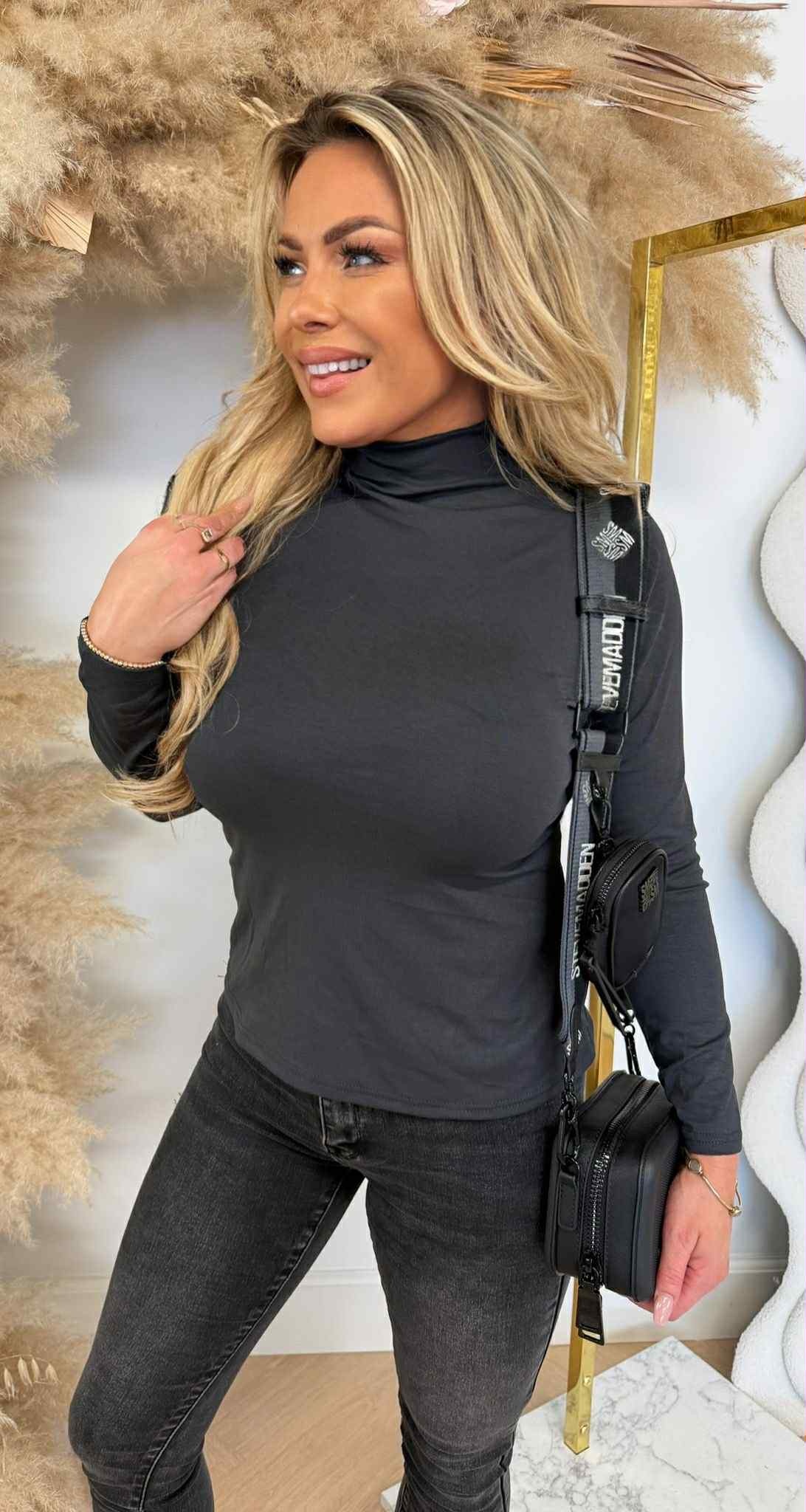 YU & ME TURTLE NECK LONG SLEEVE 12107 DARKGREY YU & ME TURTLE NECK LONG SLEEVE 12107 DARKGREY