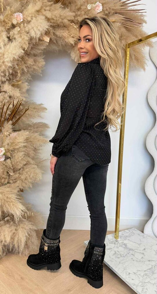 DIAMOND BLOUSE 3817 BLACK