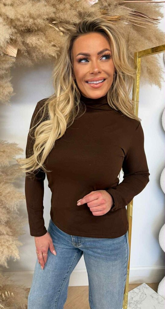 YU & ME TURTLE NECK LONG SLEEVE 12107 CHOCO YU & ME TURTLE NECK LONG SLEEVE 12107 CHOCO