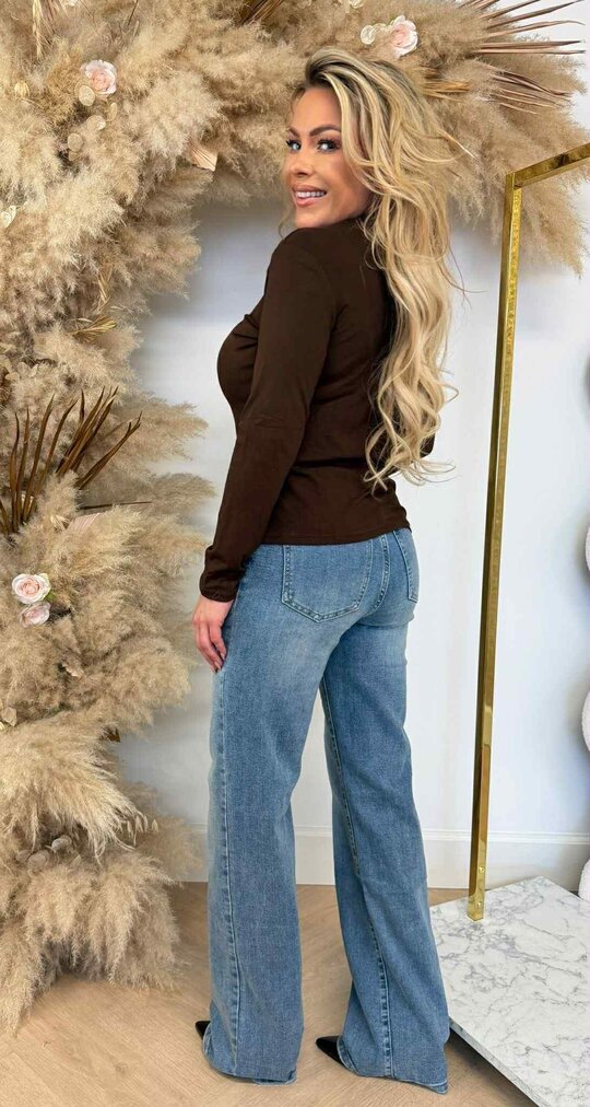 YU & ME TURTLE NECK LONG SLEEVE 12107 CHOCO YU & ME TURTLE NECK LONG SLEEVE 12107 CHOCO