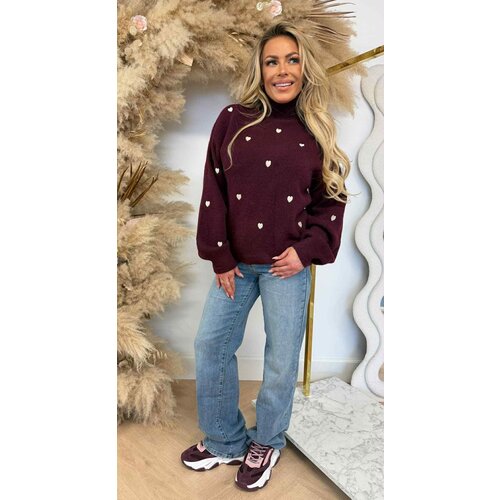 TURTLE NECK HARTJES SWEAT 692 BORDEAUX TURTLE NECK HARTJES SWEAT 692 BORDEAUX