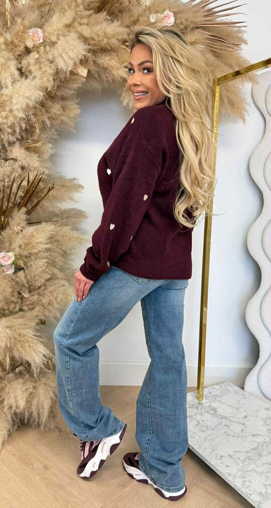 TURTLE NECK HARTJES SWEAT 692 BORDEAUX TURTLE NECK HARTJES SWEAT 692 BORDEAUX